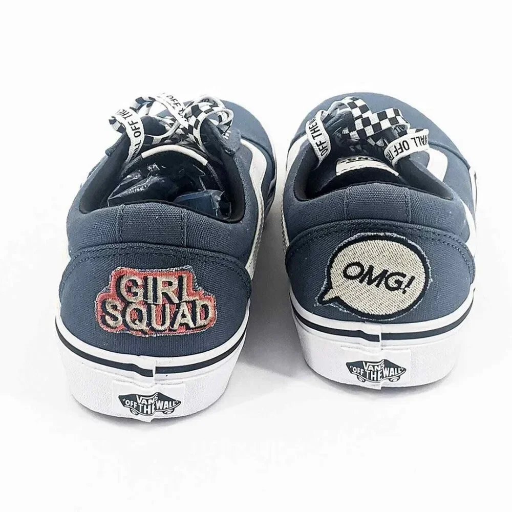 Vans Off the Wall Ward Skate Shoes Sneakers Blue Denim Size Youth 6